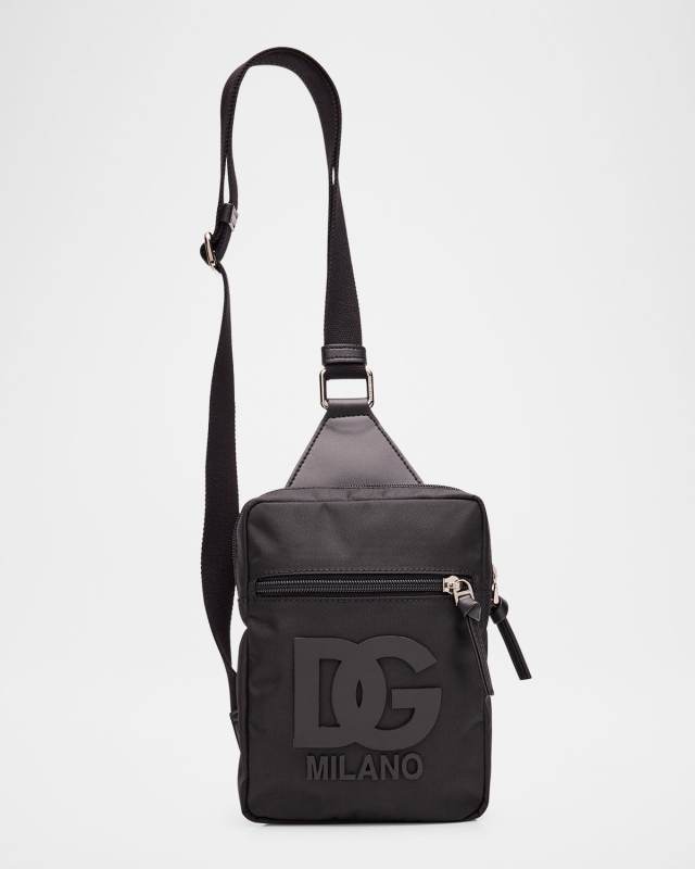 Girl's DG Patch Nylon Crossbody Bag